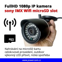 IP kamera Full HD 1080p  Wi-fi, microSD slot